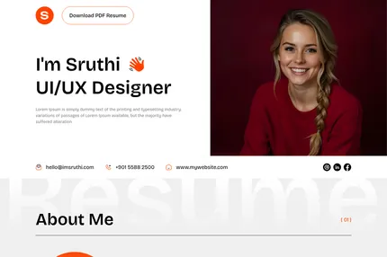 Screenshot of Resume NextJs Template