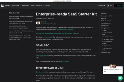 Screenshot of Saas Starter Kit