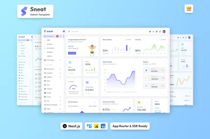 Screenshot of Sneat – MUI Next.JS Admin Template