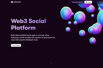 Screenshot of Subsocial React Template
