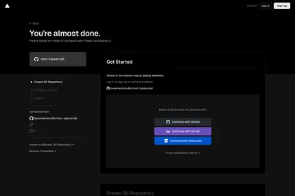Screenshot of Next Typescript
