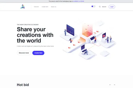 Screenshot of uNFT Marketplace