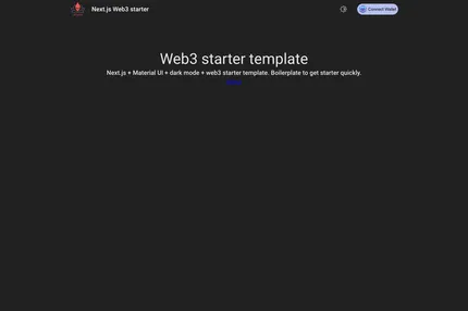 Screenshot of Nextjs Web3 Template