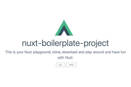 Screenshot of Nuxt Boilerplate Project