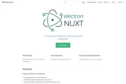 Screenshot of Electron Nuxt