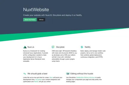 Screenshot of Nuxtwebsite
