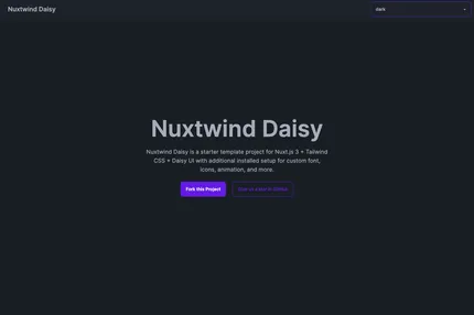 Screenshot of Nuxtwind Daisy