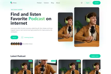 Screenshot of Podux