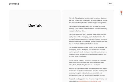 Screenshot of DevTalk